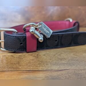 Coach Brown And Red Dog Collar